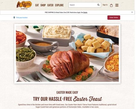 website thubmnail of Cracker Barrel