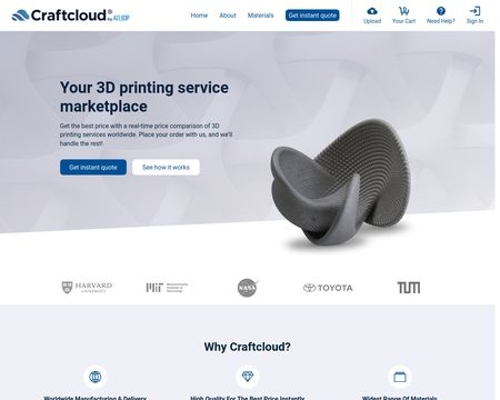 website thubmnail of Craftcloud3d