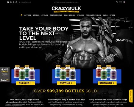 website thubmnail of Crazybulk