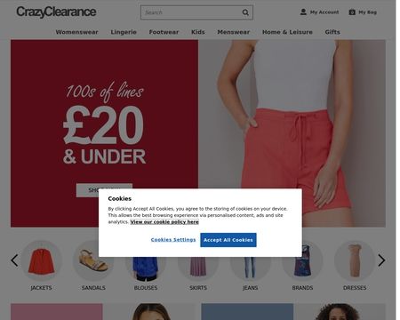 website thubmnail of CrazyClearance
