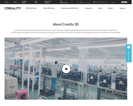 website thubmnail of Creality