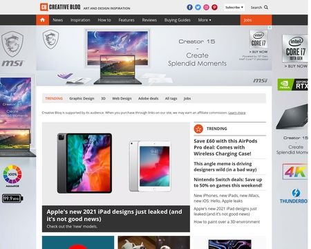 website thubmnail of Creativebloq
