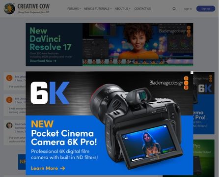 website thubmnail of CreativeCOW