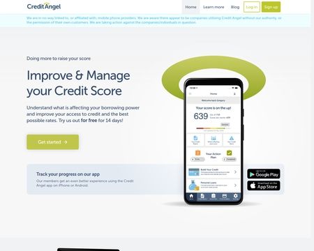 website thubmnail of Credit Angel