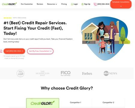 website thubmnail of Creditglory