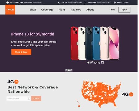 website thubmnail of CREDO Mobile