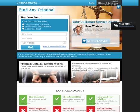 website thubmnail of Crime Check USA