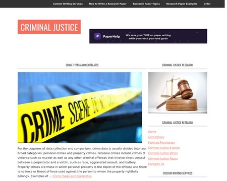 website thubmnail of Criminal Justice Research And Reference