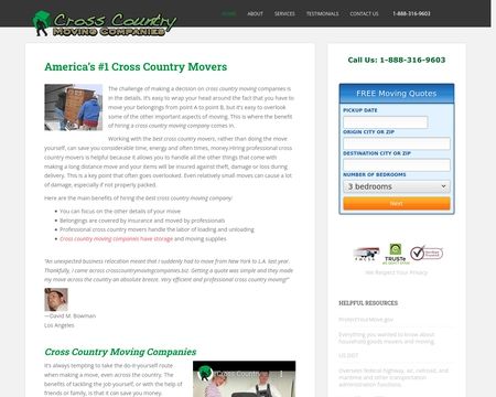 Cross Country Moving Companies