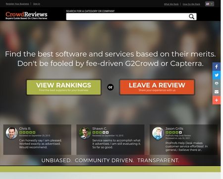 website thubmnail of CrowdReviews