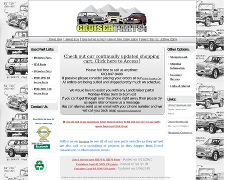 website thubmnail of CruiserParts.net