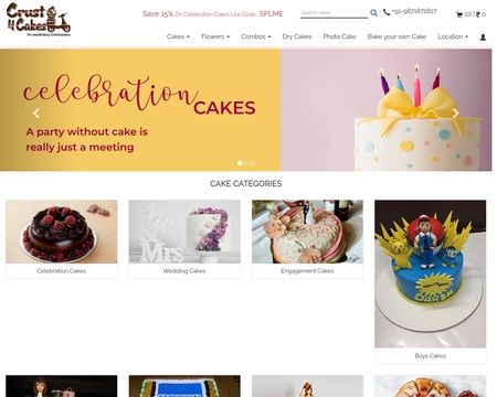 website thubmnail of Crust N Cakes