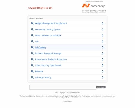 website thubmnail of Cryptodetect.co.uk
