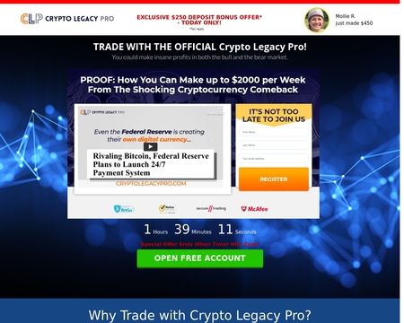 website thubmnail of Crypto Legacy Pro