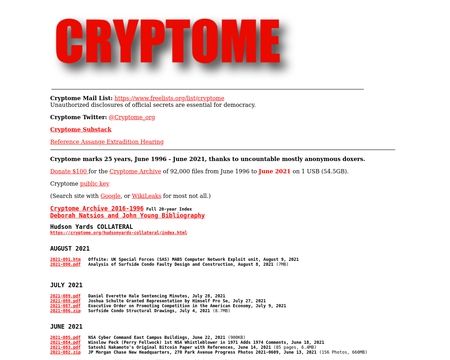 website thubmnail of Cryptome.org