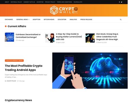 website thubmnail of CryptoWhile