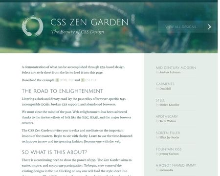 website thubmnail of CSS Zen Garden