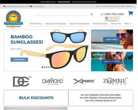 website thubmnail of CTS Wholesale Sunglasses