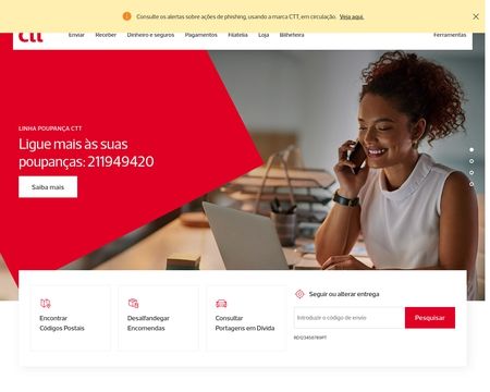 website thubmnail of CTT.pt