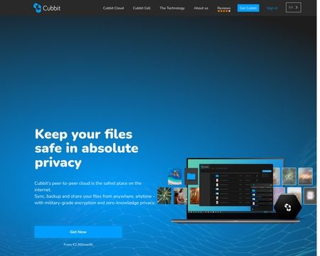website thubmnail of Cubbit