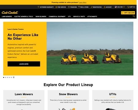 website thubmnail of Cubcadet