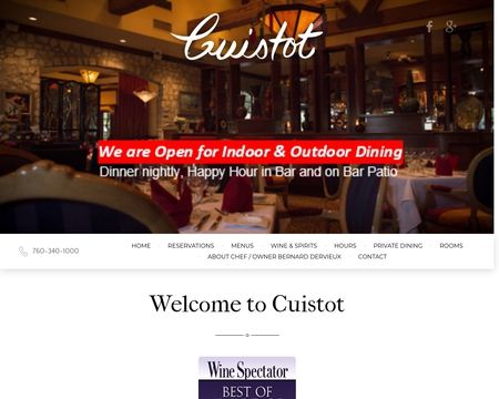website thubmnail of Cuistot Restaurant