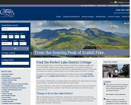 website thubmnail of Cumbrian Cottages
