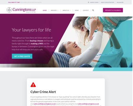 website thubmnail of Cunningtons Legal