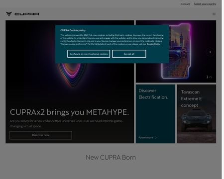 website thubmnail of Cupraofficial