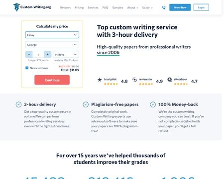 website thubmnail of Custom - Writing