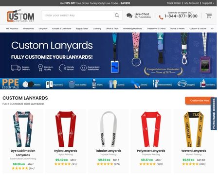 website thubmnail of Customlanyard.net