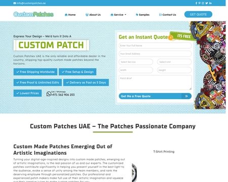 website thubmnail of Custompatches.ae