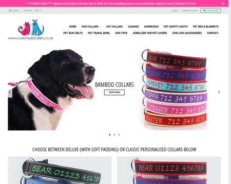 website thubmnail of Custom Pet Collars