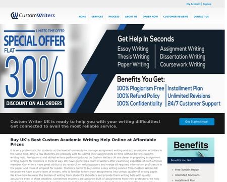 website thubmnail of Customwriters.co.uk