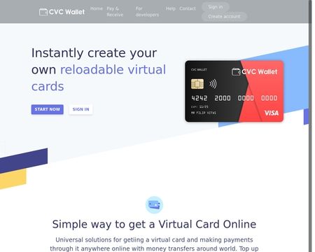 website thubmnail of Cvcwallet