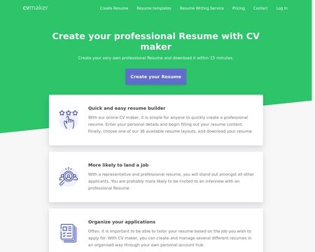 website thubmnail of CVMaker