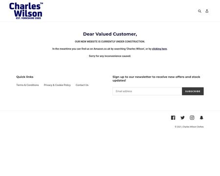 website thubmnail of Charles Wilson Clothing