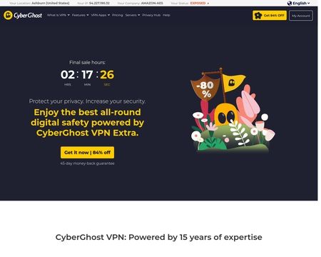 website thubmnail of CyberGhost VPN