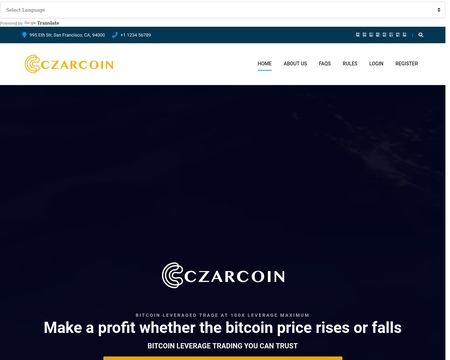 website thubmnail of Czarcoin.co