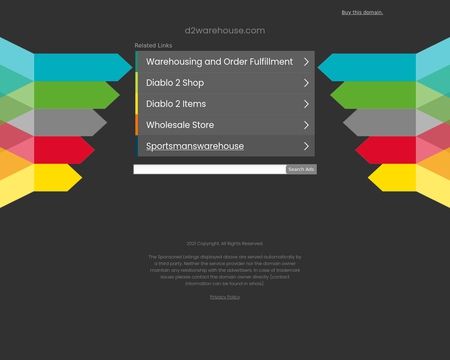 website thubmnail of D2Warehouse.com