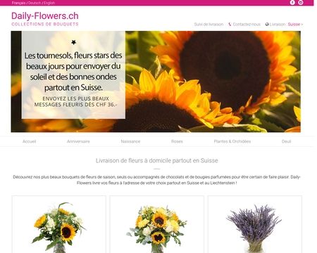 website thubmnail of Daily-flowers.ch