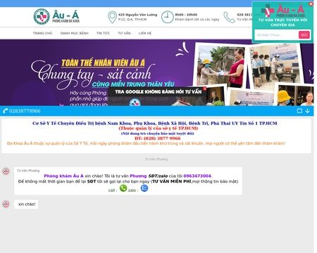 website thubmnail of Dakhoaaua.vn