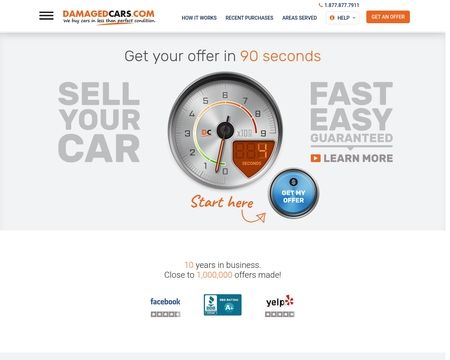 website thubmnail of Damagedcars