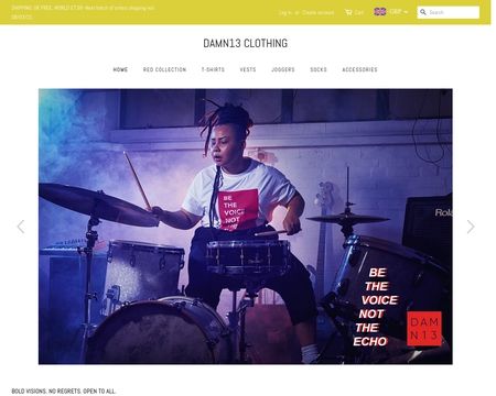 website thubmnail of Damn13Clothing