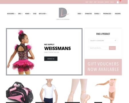 website thubmnail of Dance & Leisurewear