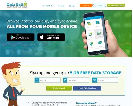 website thubmnail of DataBagg
