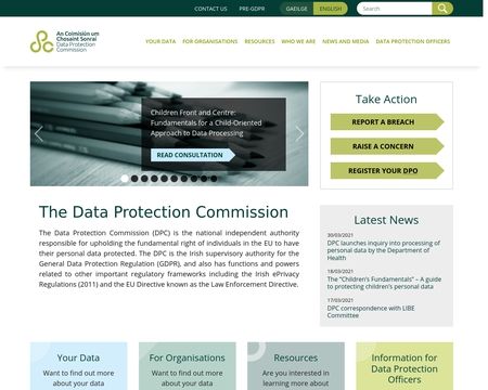 website thubmnail of Dataprotection.ie