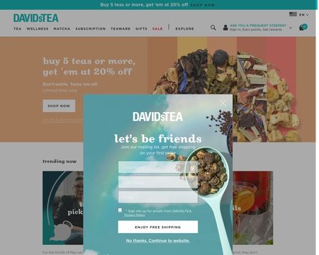 website thubmnail of DavidsTea