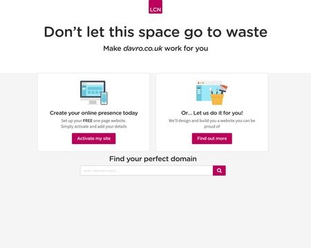 website thubmnail of Davro.co.uk