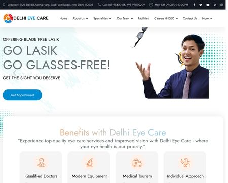 website thubmnail of Delhieyecare